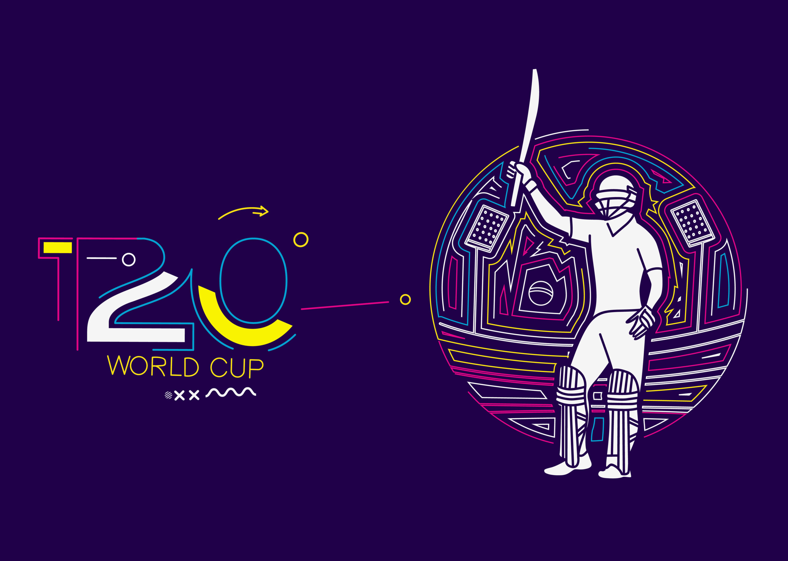 T20 world cup cricket championship poster, flyer, template, brochure, decorated, banner design.